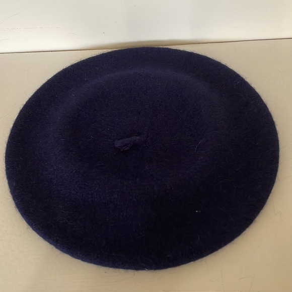 Beret French style Navy Blue Wool blend Artist Hat Cap Emily in Paris Cosplay - Picture 5 of 8